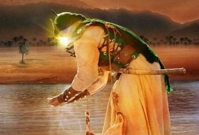 رزم حضرت عباس (ع) برای آب آوردن به خیمه‌ها